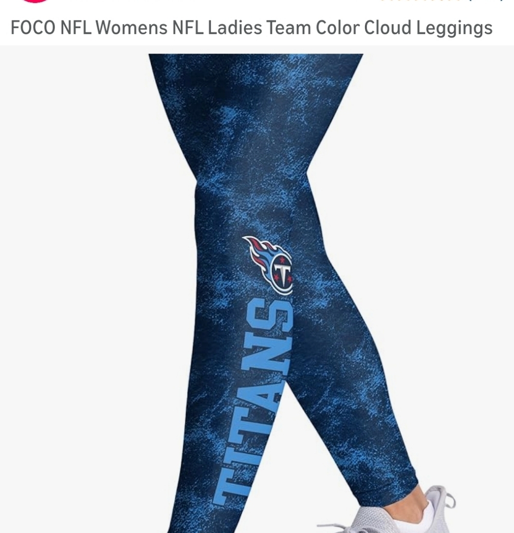 Tennessee Titans Ladies Cloud Leggings - Navy